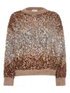 Brunello Cucinelli Women Mohair Sweater In Brown