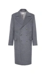 Brunello Cucinelli Double-breasted Wool Coat In Medium Grey