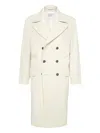 Brunello Cucinelli Men One-and-a-half-breasted Coat In Neutral