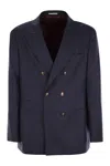 Brunello Cucinelli One And A Half Breasted Deconstructed Jacket In Virgin Wool