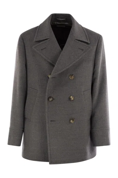 BRUNELLO CUCINELLI BRUNELLO CUCINELLI ONE-AND-A-HALF-BREASTED WOOL COAT