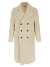 Brunello Cucinelli One-and-a-half Style Cashmere Wide Corduroy Coat In Neutral