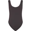 Brunello Cucinelli Sleeveless One-piece Swimsuit In Brown
