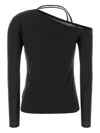 Brunello Cucinelli One-shoulder Strap Sweater In Black