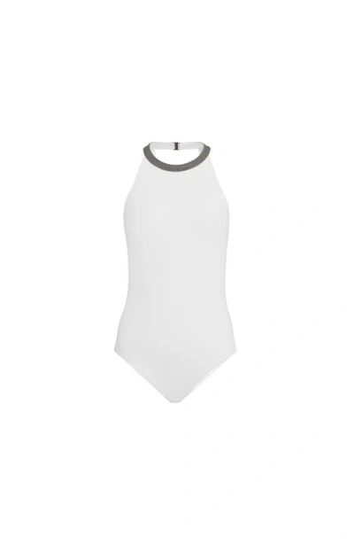 Brunello Cucinelli One-piece Swimsuit In White
