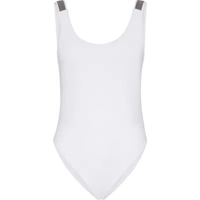 Brunello Cucinelli One-piece Swimsuit In White