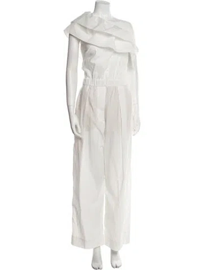 Pre-owned Brunello Cucinelli One-shoulder Jumpsuit In Neutral