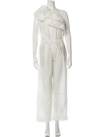 Pre-owned Brunello Cucinelli One-shoulder Jumpsuit In Neutrals