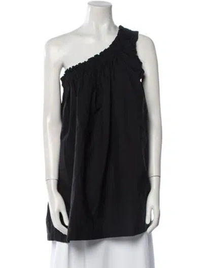 Pre-owned Brunello Cucinelli One-shoulder Sleeveless Tunic In Black