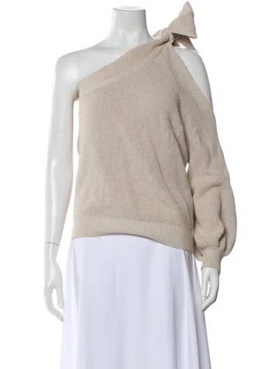 Pre-owned Brunello Cucinelli One-shoulder Sweater In Gray