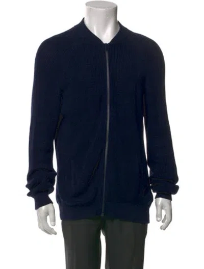 Pre-owned Brunello Cucinelli Open Front Long Sleeve Cardigan In Blue