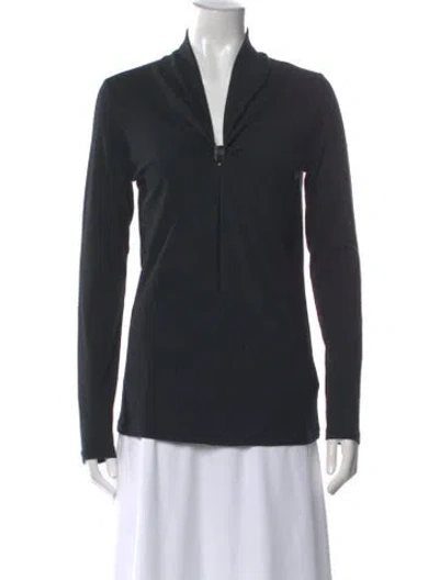 Pre-owned Brunello Cucinelli Open Front Long Sleeve Top In Gray