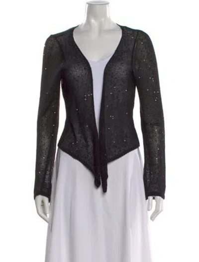 Pre-owned Brunello Cucinelli Open Front Sweater In Black