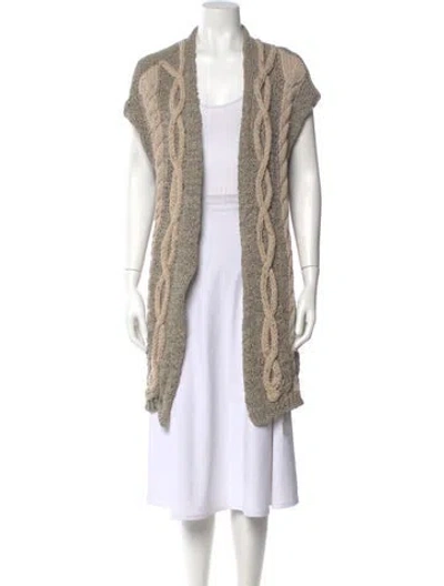 Pre-owned Brunello Cucinelli Open Front Sweater In Neutral
