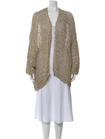 Pre-owned Brunello Cucinelli Open Front Sweater In Neutral