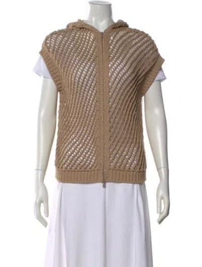 Pre-owned Brunello Cucinelli Open Front Sweater In Neutral