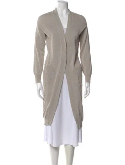 Pre-owned Brunello Cucinelli Open Front Sweater In Neutral