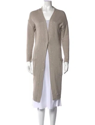 Pre-owned Brunello Cucinelli Open Front Sweater In Neutral