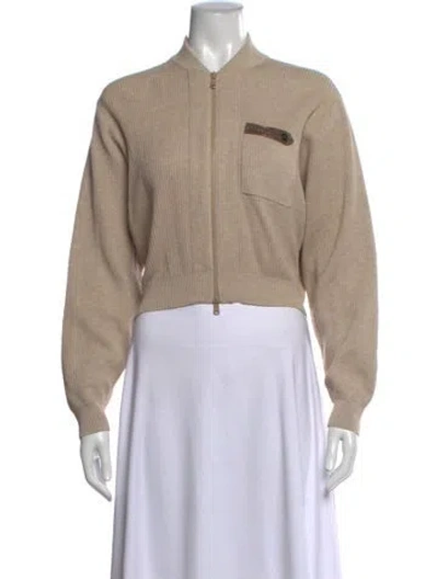Pre-owned Brunello Cucinelli Open Front Sweater In Neutrals