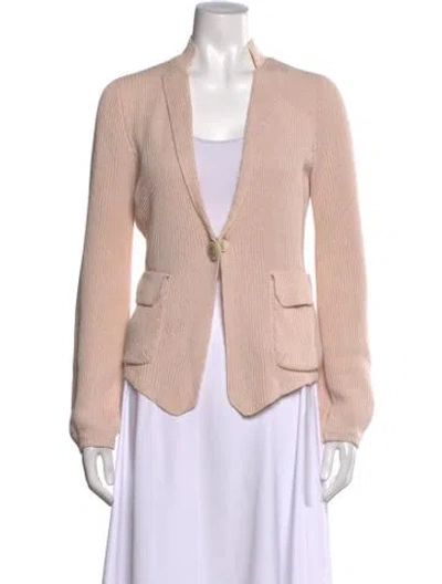 Pre-owned Brunello Cucinelli Open Front Sweater In Pink
