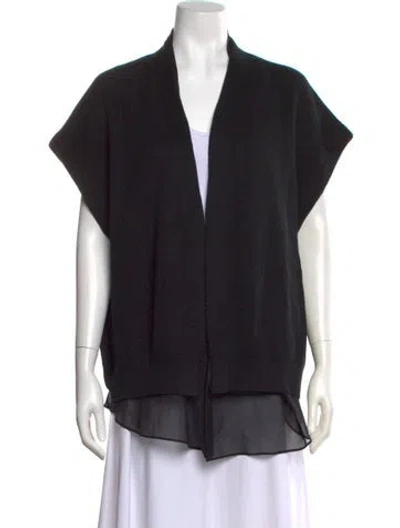 Pre-owned Brunello Cucinelli Open Front Sweater W/ Tags In Black
