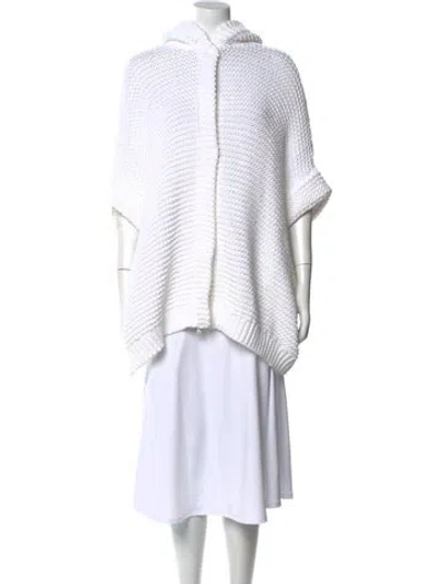 Pre-owned Brunello Cucinelli Open Front Sweater In White