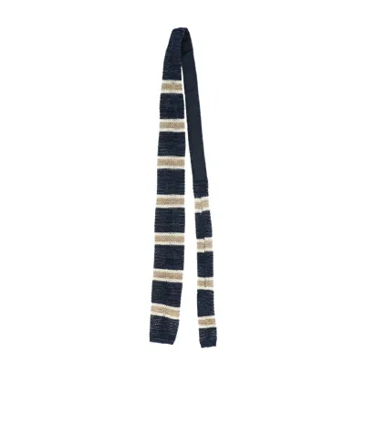 Brunello Cucinelli Open-knit Cotton-linen Scarf