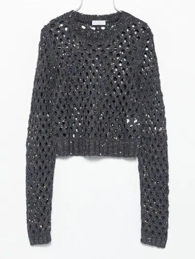 Brunello Cucinelli Open-knit Crewneck Sweater
