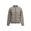 Brunello Cucinelli Women Open Knit Design Cardigan With Sequins