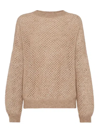 BRUNELLO CUCINELLI OPEN-KNIT JUMPER