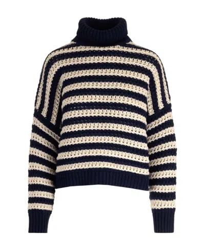Brunello Cucinelli Open-knit Striped Jumper In Multi