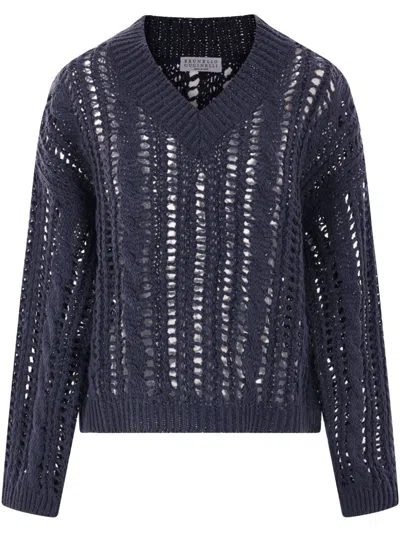 BRUNELLO CUCINELLI OPEN-KNIT SWEATER