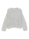 Brunello Cucinelli Open-knit Sweater In Neutral