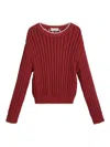 Brunello Cucinelli Open-knit Sweater In Red
