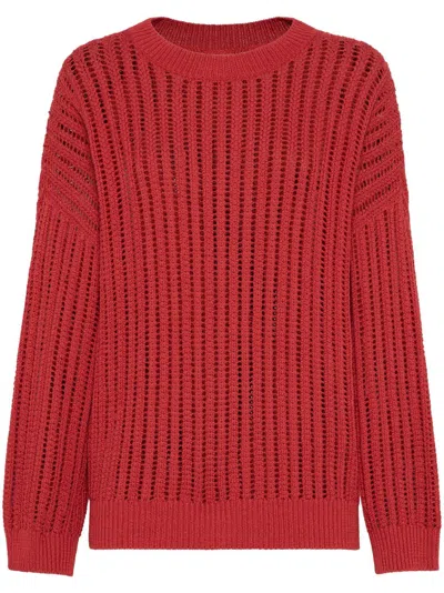 BRUNELLO CUCINELLI OPEN-KNIT SWEATER