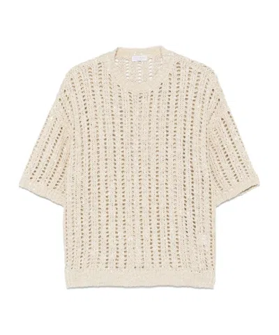 BRUNELLO CUCINELLI OPEN-KNIT T-SHIRT