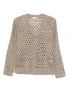 Brunello Cucinelli Open-knit V-necked Sweater