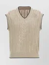 Brunello Cucinelli Beige Knit Vest