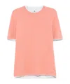Brunello Cucinelli Open-necked Black Shirt In Pink