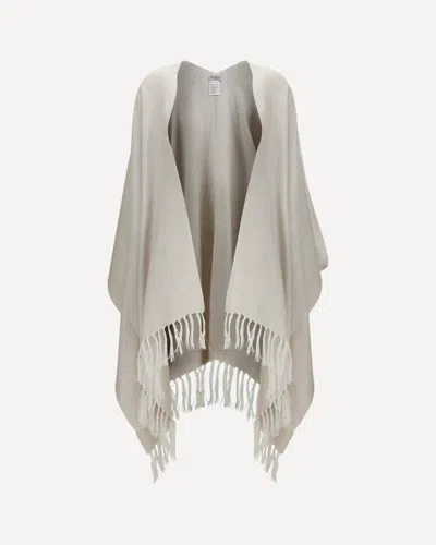 Brunello Cucinelli Open Poncho In White