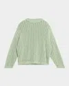 Brunello Cucinelli Open-work Retro Crewneck Cashmere Sweater