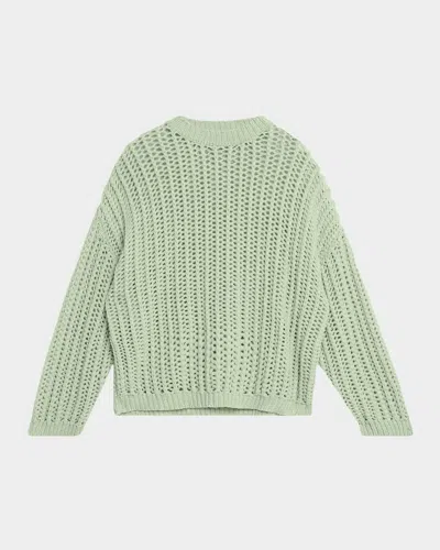 Brunello Cucinelli Open-work Retro Crewneck Cashmere Sweater