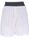 Brunello Cucinelli Shorts Mit Lochstrickmuster In Weiss