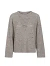 Brunello Cucinelli Micro Sequin Sweater Sweaters And Cardigans Beige In Brown
