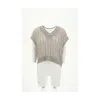 Brunello Cucinelli Openwork Knit Design Vest With Sequins In Neutral