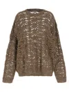 Brunello Cucinelli Openwork Linen Blend Sweater