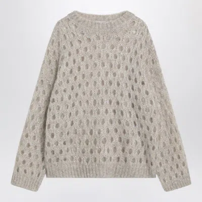 BRUNELLO CUCINELLI BRUNELLO CUCINELLI OPENWORK MOHAIR-BLEND SWEATER