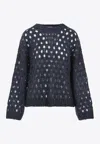Brunello Cucinelli Sequin-embellished Open-knit Sweater