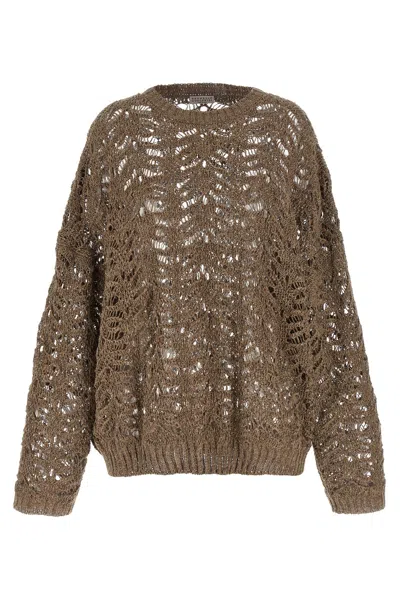 BRUNELLO CUCINELLI BRUNELLO CUCINELLI OPENWORK SWEATER