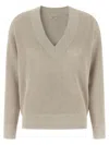 Brunello Cucinelli Openwork Sweater Sweaters And Cardigans Beige In Brown